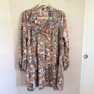 Salanta Multicolored Paisley Midi Dress